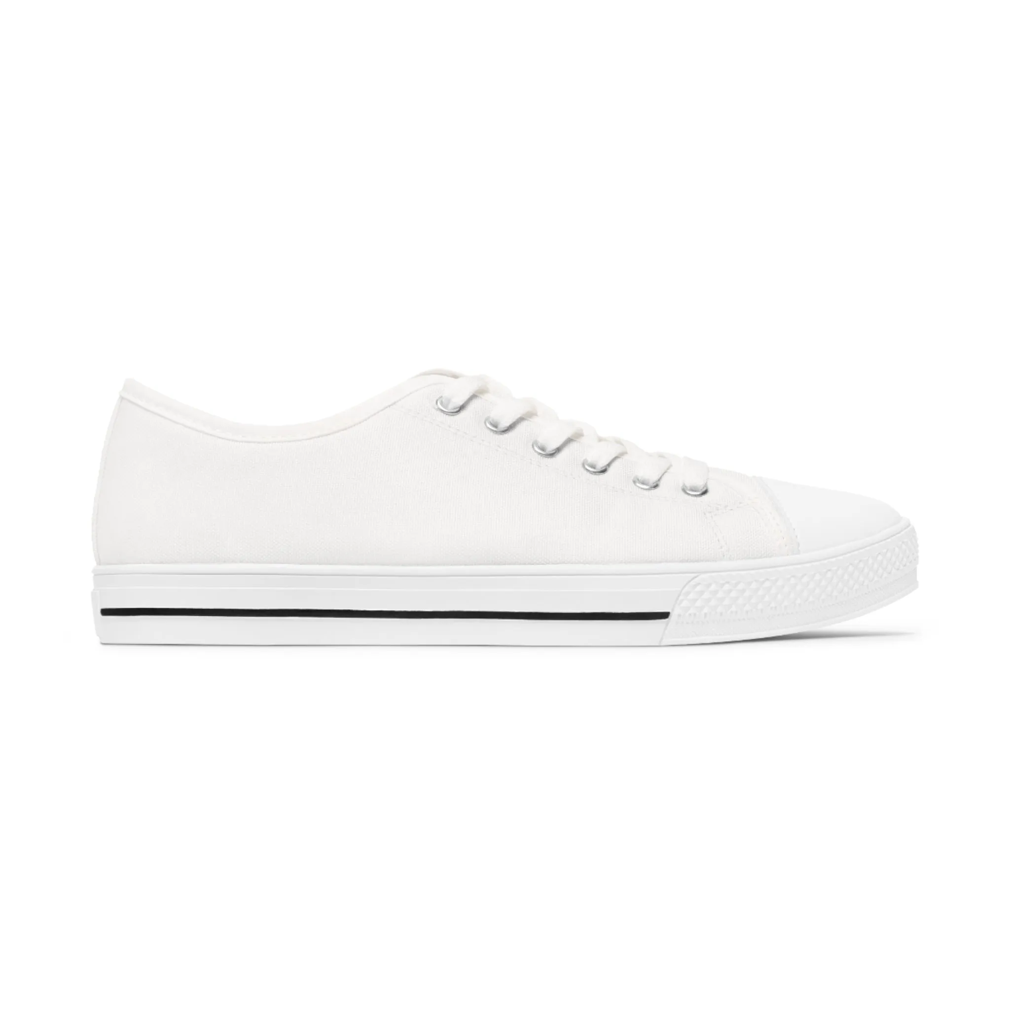 Women's Low Top Sneakers - Distressed Black Logo