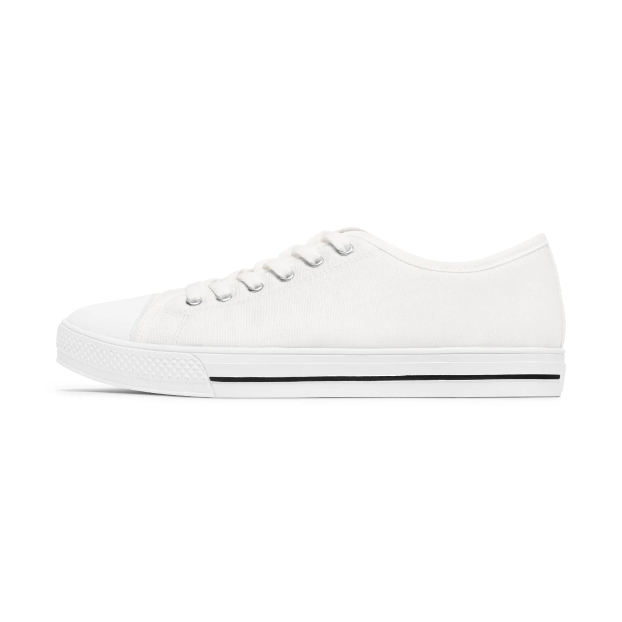 Women's Low Top Sneakers - Distressed Black Logo